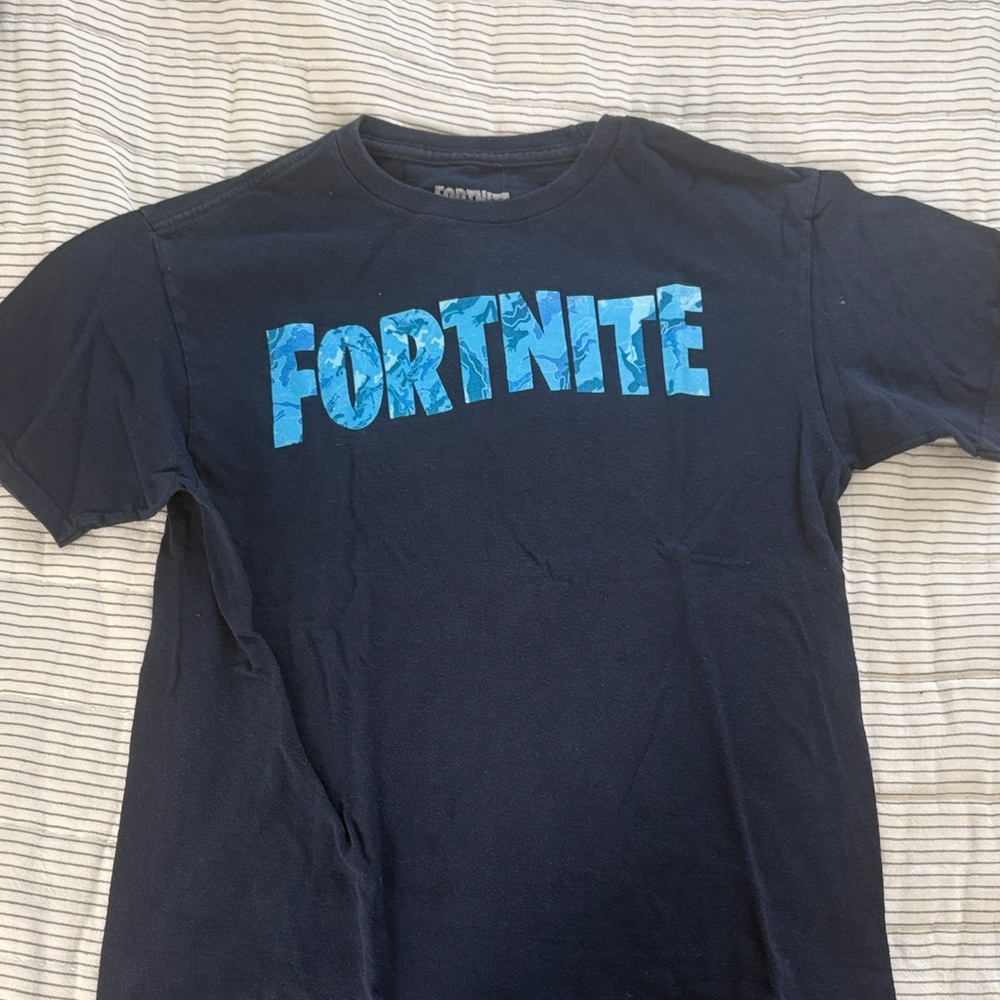 Fortnite Black T-Shirt with Blue Logo